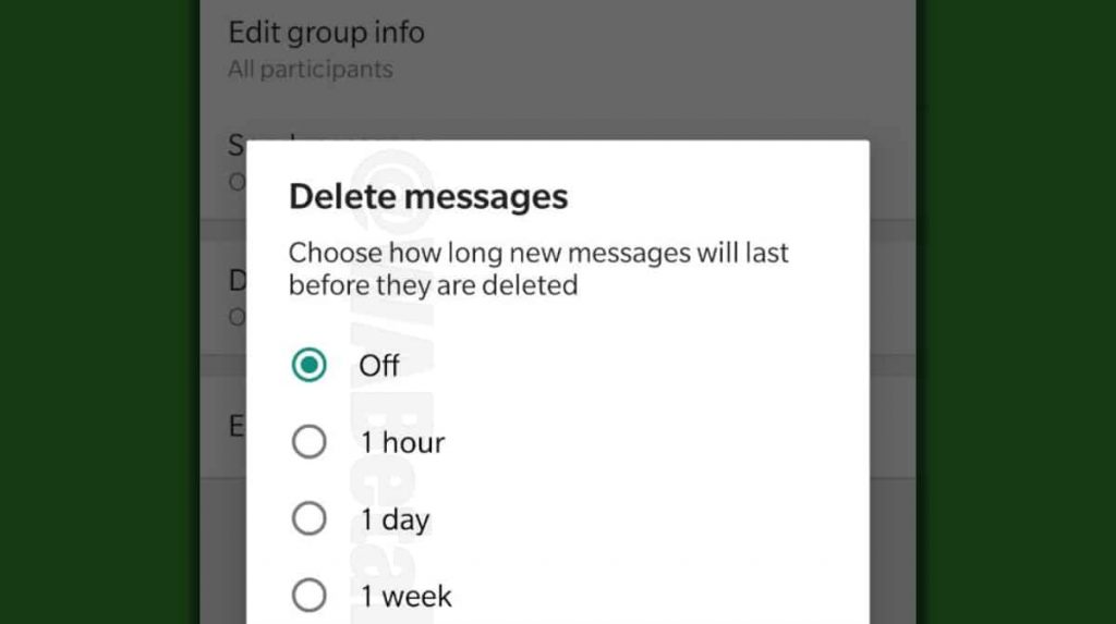 حذف الرسائل اتوماتيكياً في واتساب 2020